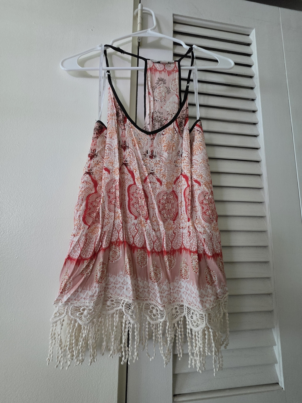 Boho Fringe Trim Top